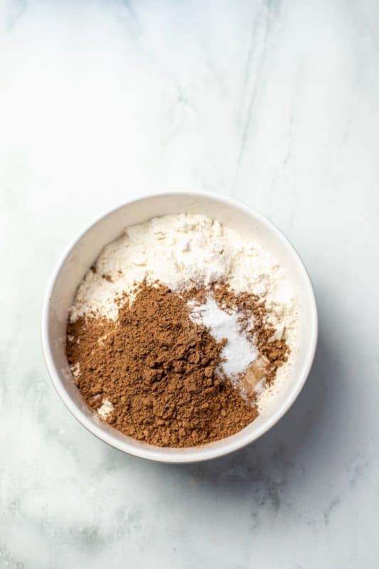 Mix dry ingredients together in separate bowl.