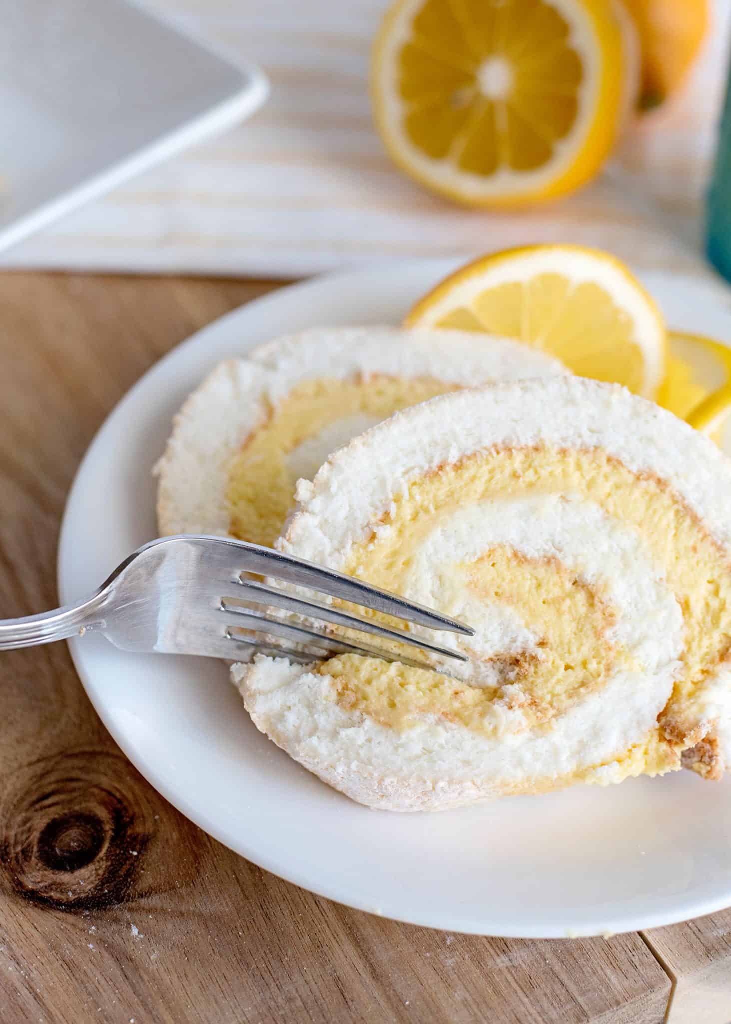 Lemon Angel Food Cake Roll A Heavenly Dessert - Southern Plate