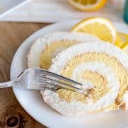 Lemon Angel Food Cake Slice