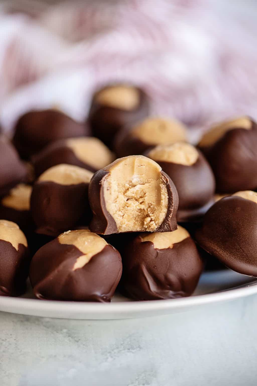 Chocolate Peanut Butter Balls (No Baking Necessary) - Southern Plate