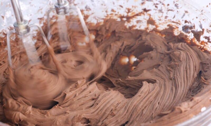 mix up the chocolate frosting well
