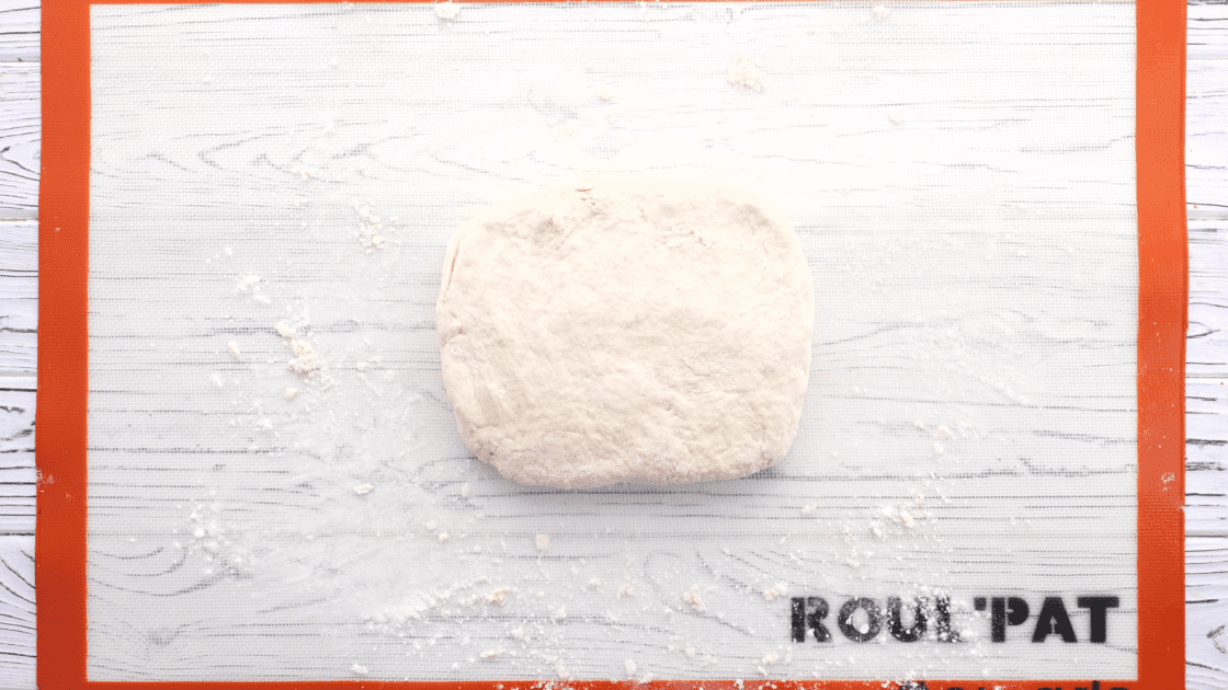 Knead dough into rectangle.