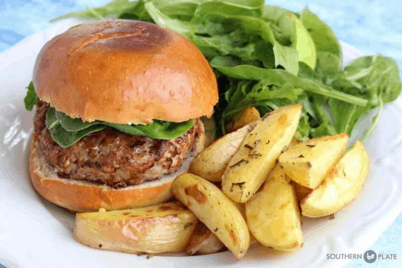 juicy pork burgers