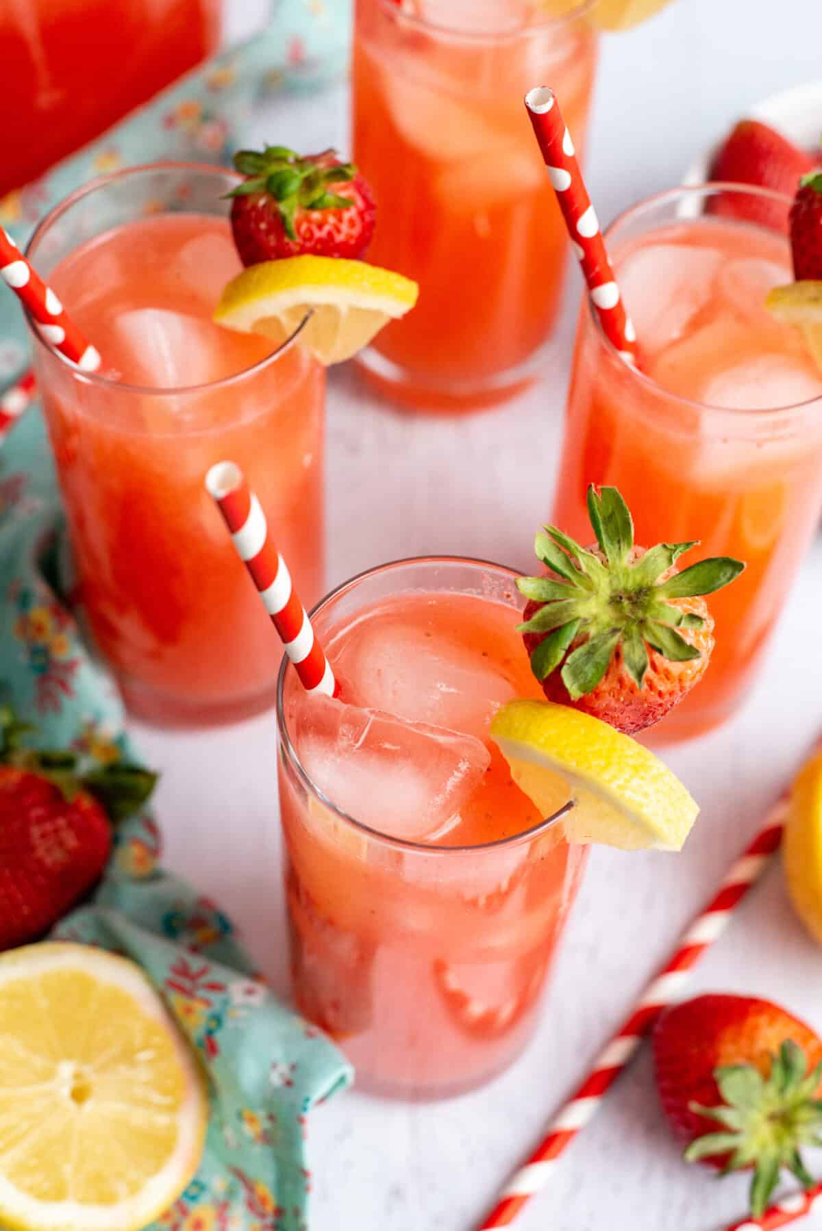serve strawberryade over ice