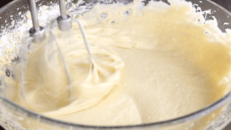 Use electric mixer to beat ingredients together.