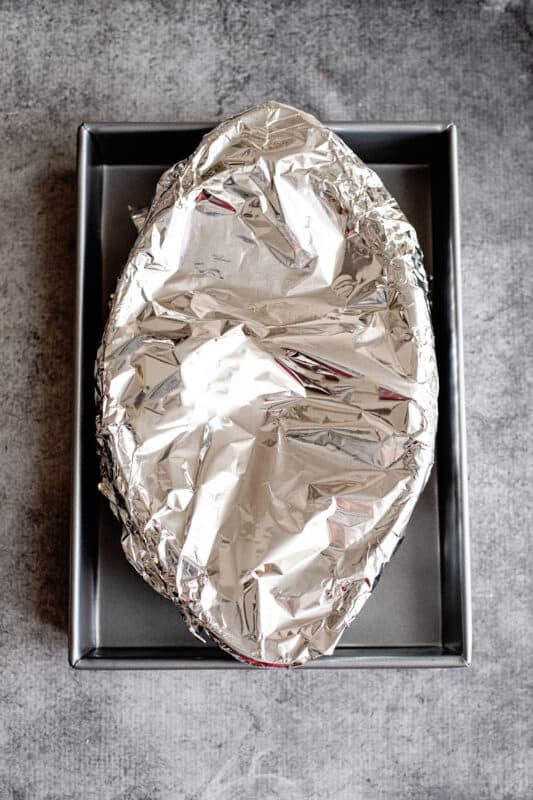 cover with aluminum foil