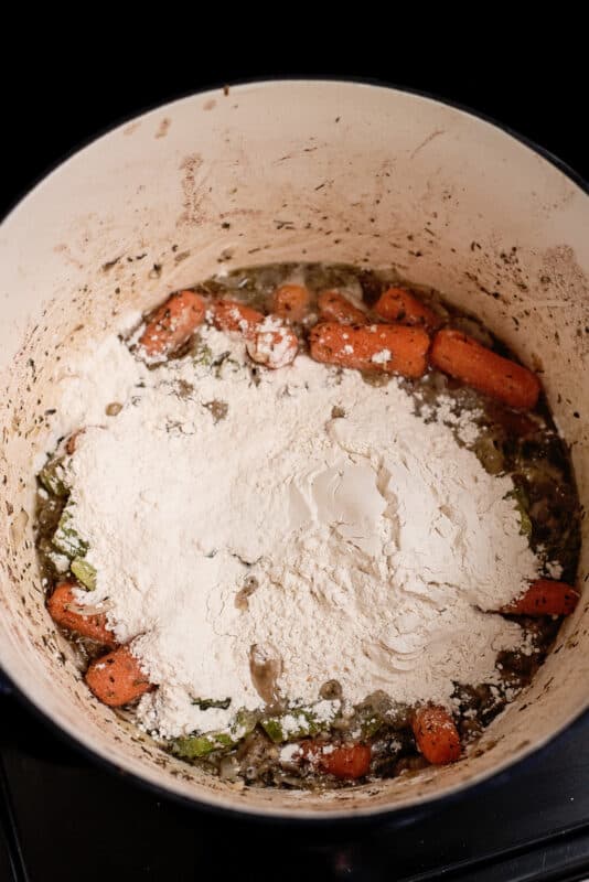 Pot roast gravy add flour