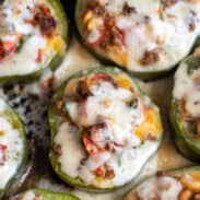 Italian sausage stuffed peppers.