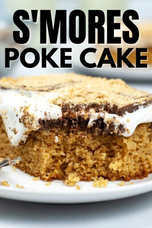 Smores Poke Cake Pinterest image
