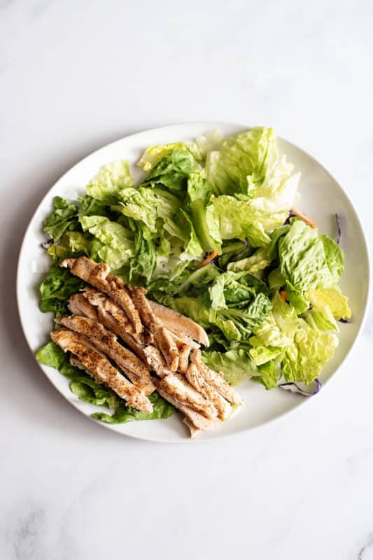 slice your chicken and arrange on the plate