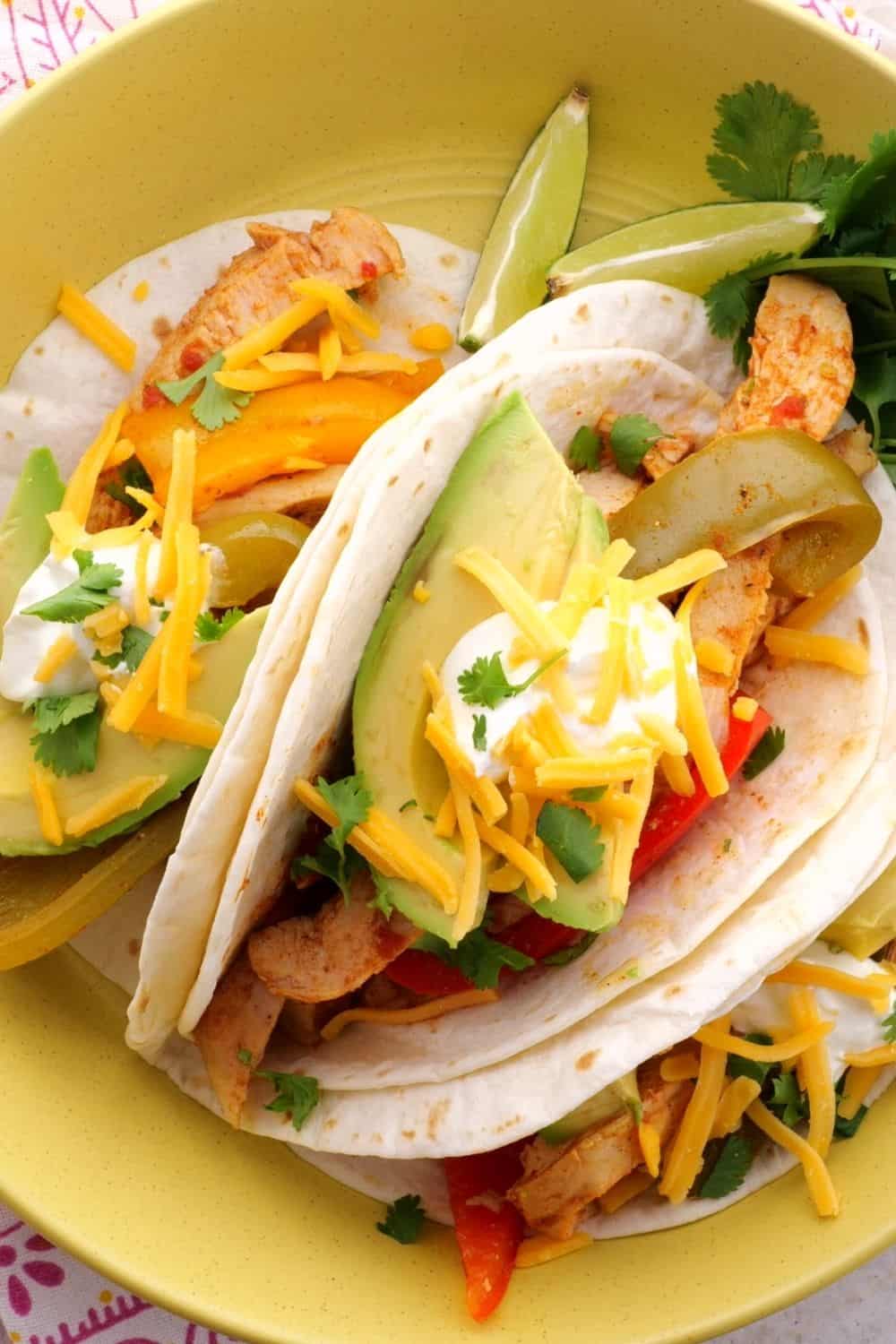 chicken-fajita-recipe in slow cooker