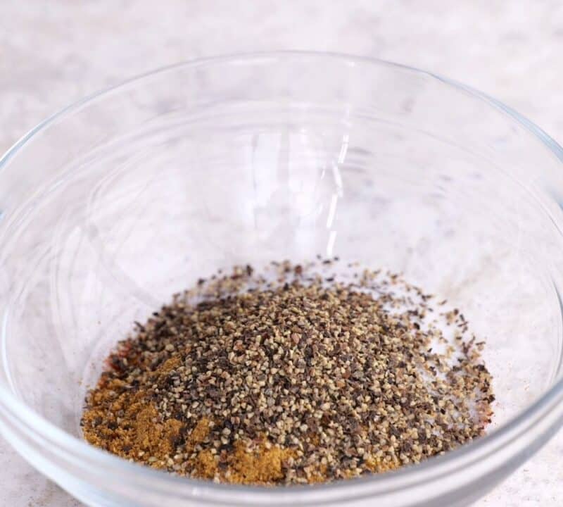 spices in a glass bowl on table 