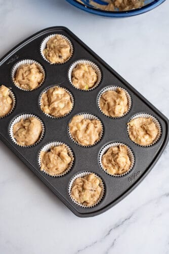 Muffins in muffin tray.