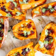 Loaded sweet potato skins