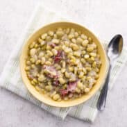 Butter beans recipe in serving bowl.