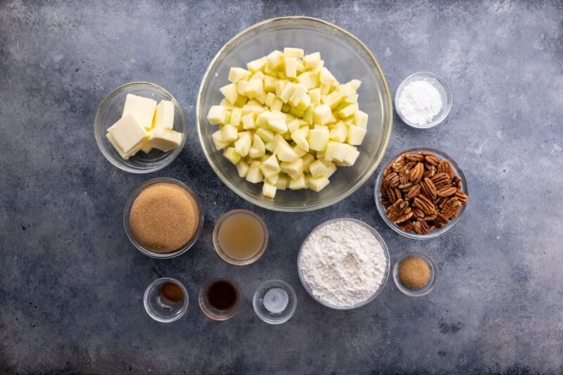 Ingredients for apple crumble