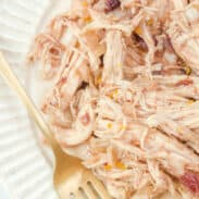 Plate of slow cooker cranberry chicken.