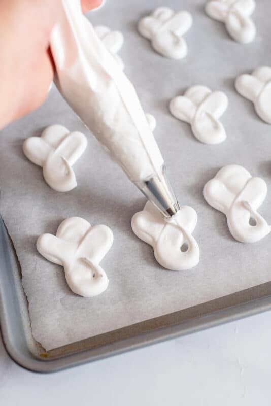 making the ghost cookies