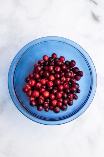 Place cranberries in mixing bowl.