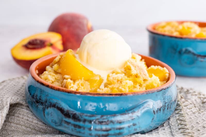 Dump cake with a scoop of vanilla ice cream.