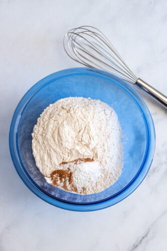 Combine other ingredients in different mixing bowl.