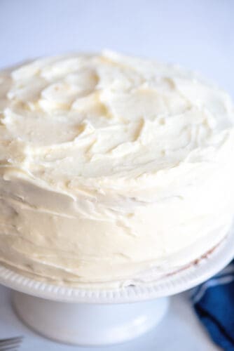 Frosted hummingbird cake.
