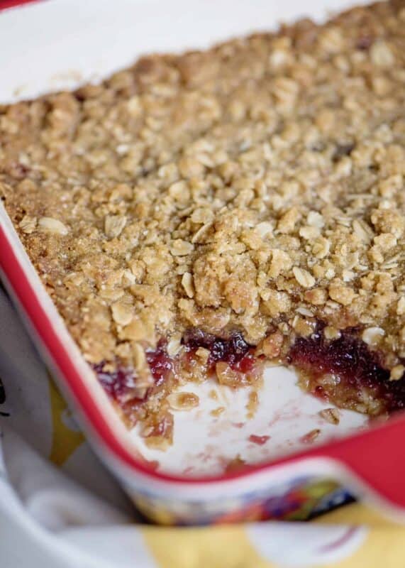 cranberry crunch in pan