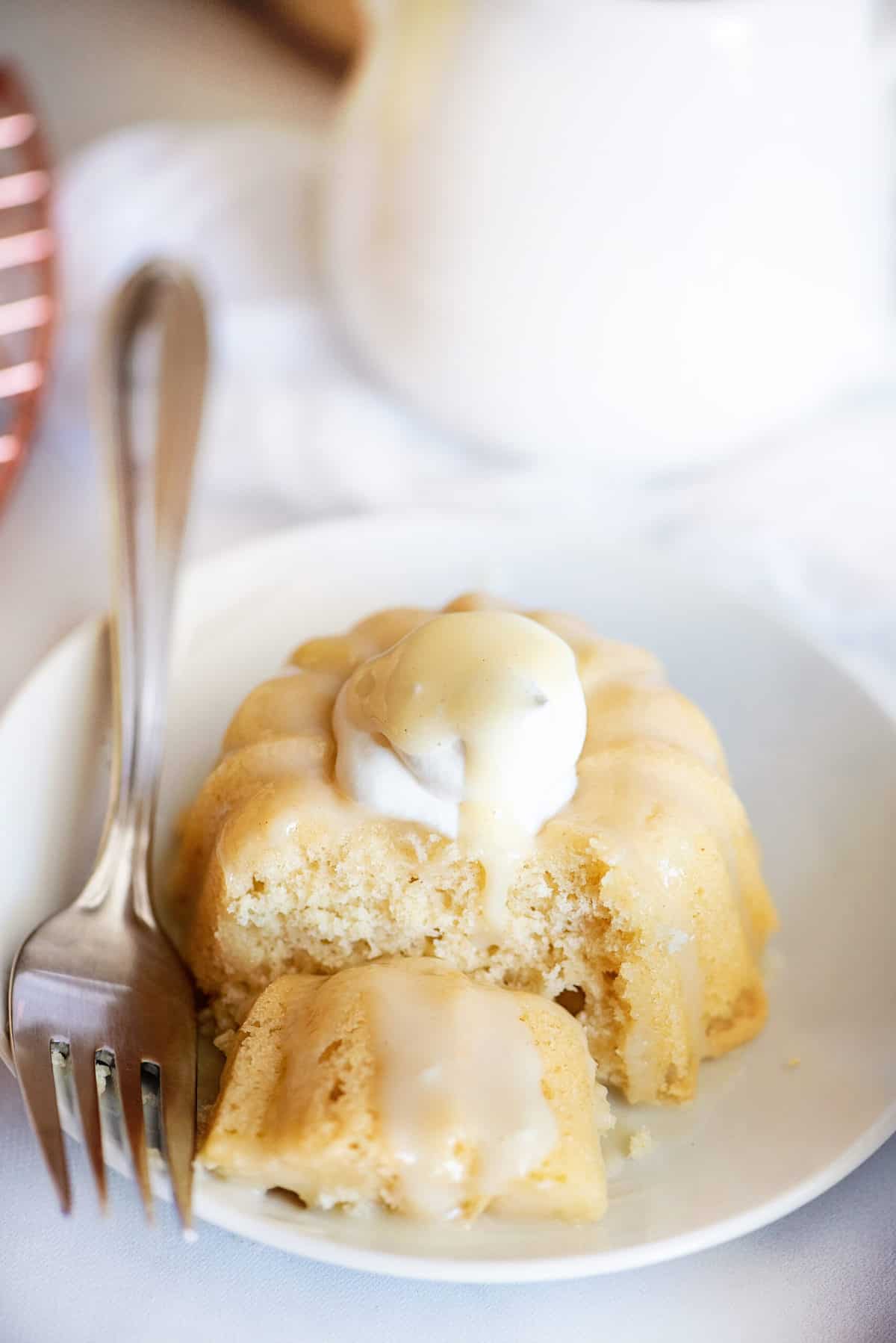 Hot Milk Mini Bundt Cake