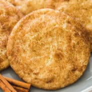 Batch of snickerdoodle cookies