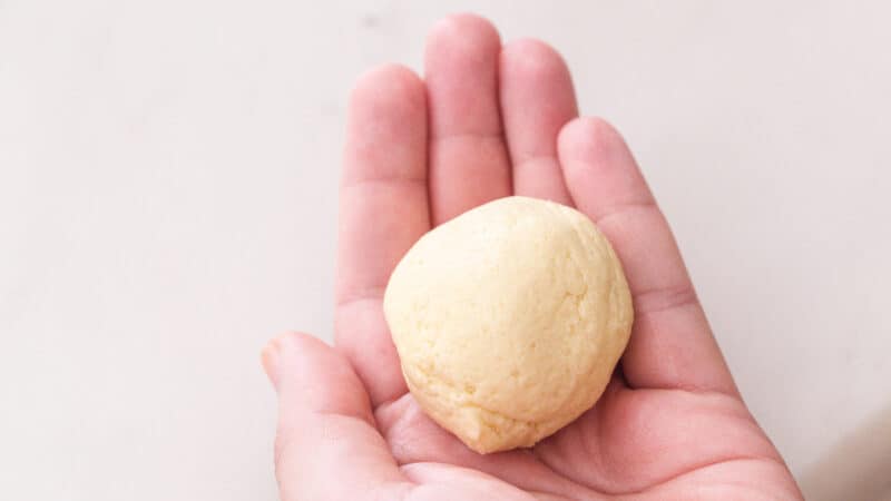 Use cookie scoop to shape dough into balls.