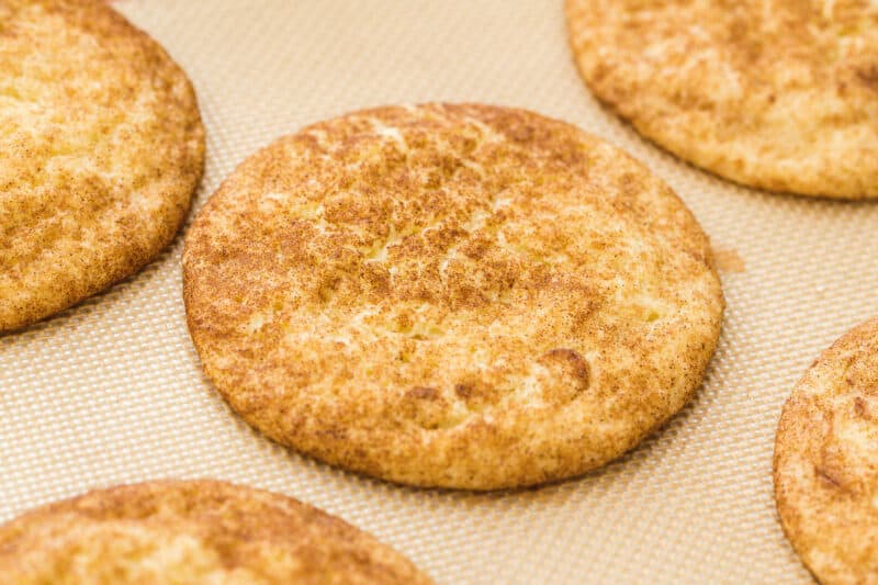 Baked snickerdoodle cookies.