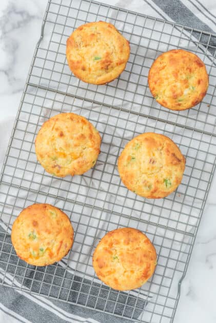 Place cornbread muffins on wire rack to cool.