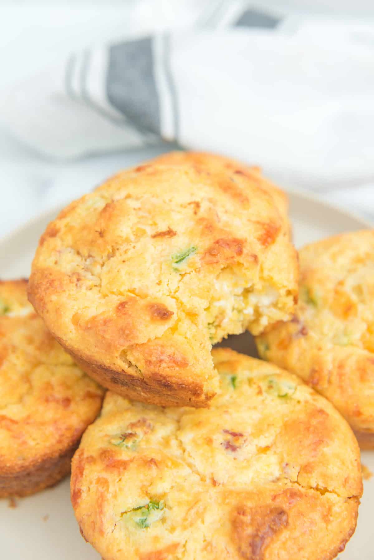 Jalapeño Cornbread Muffins with Cream Cheese