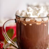 A cup of stovetop hot chocolate.