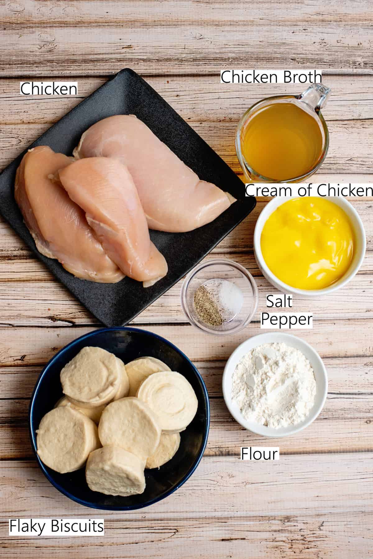 ingredients for chicken and dumplings