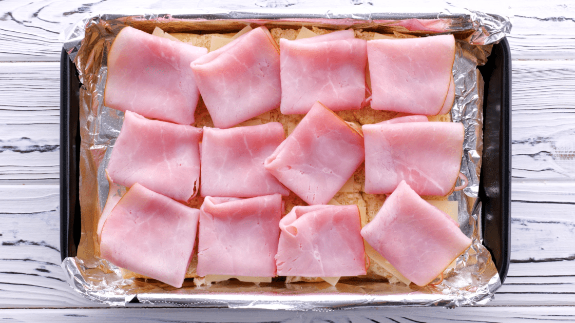 Top with ham.