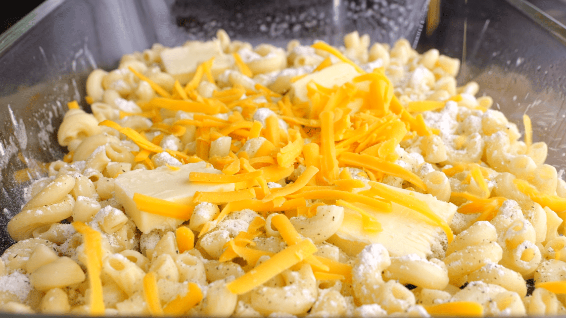 Sprinkle with cheddar cheese.
