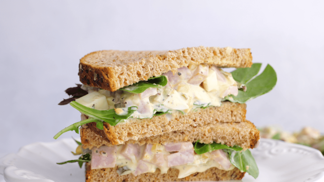 Old-fashioned ham salad sandwich.