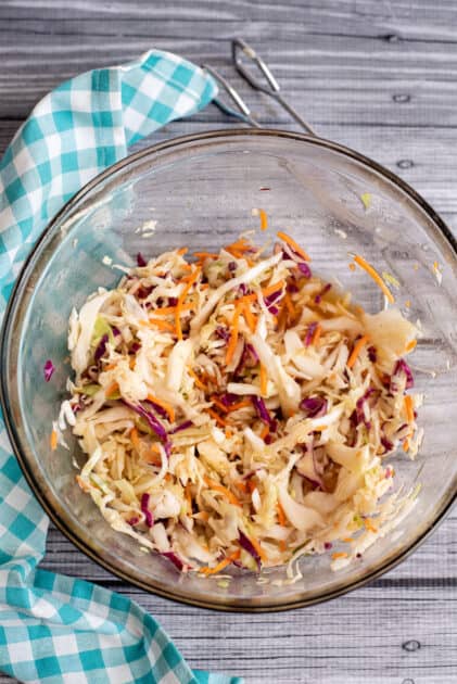 Bowl of burger slaw.