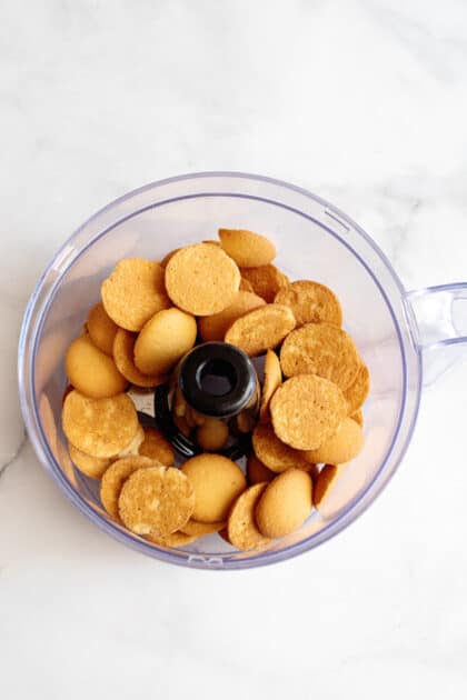 Crush wafers using food processor.