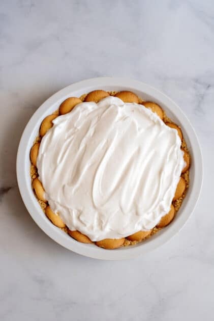 Evenly spread meringue over the lemon pie.
