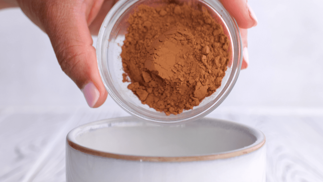 Add cocoa powder to mug.