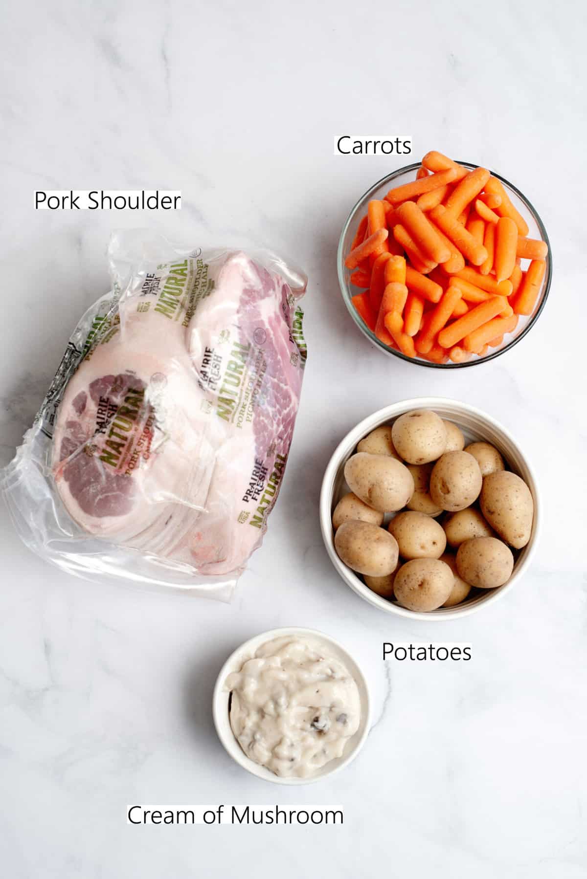 ingredients for slow-cooked pork roast
