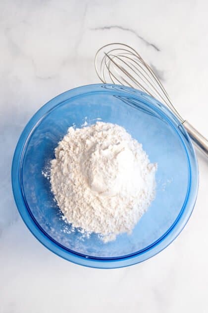 Whisk together dry ingredients.