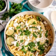 Summer squash pasta (Southern recipes).