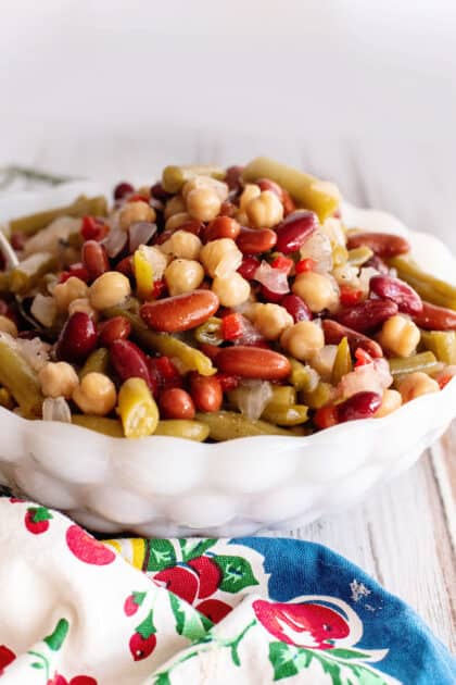 Big bowl of 3 bean salad.