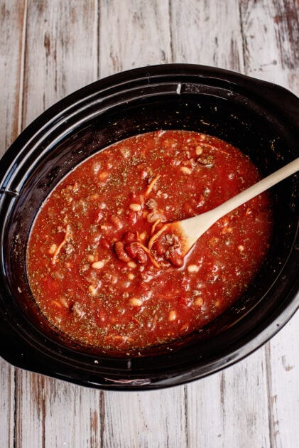 Stir ingredients together.