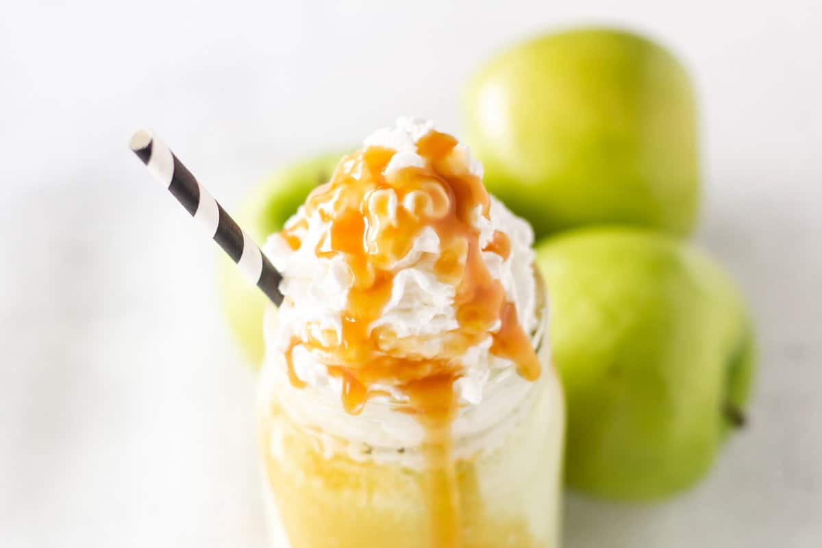 Caramel apple milkshake