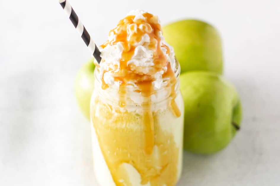 Caramel apple milkshake