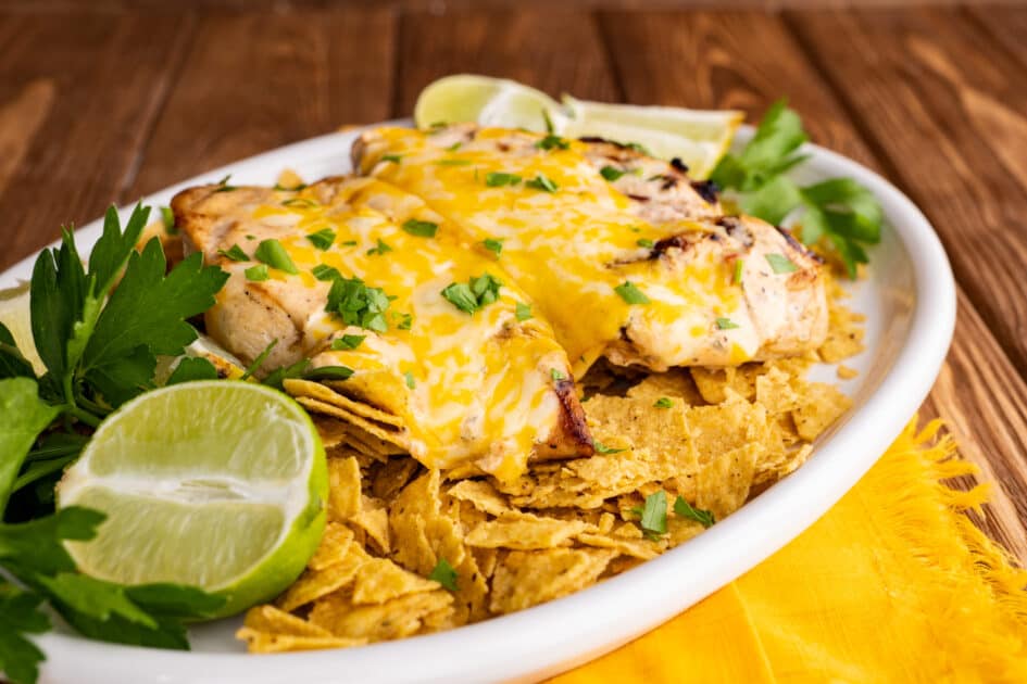 Plate of fiesta lime chicken.